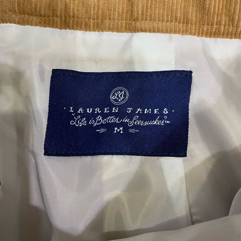 Corduroy Wrap Skirt in Camel by Lauren James Size Medium - Picture 9 of 11